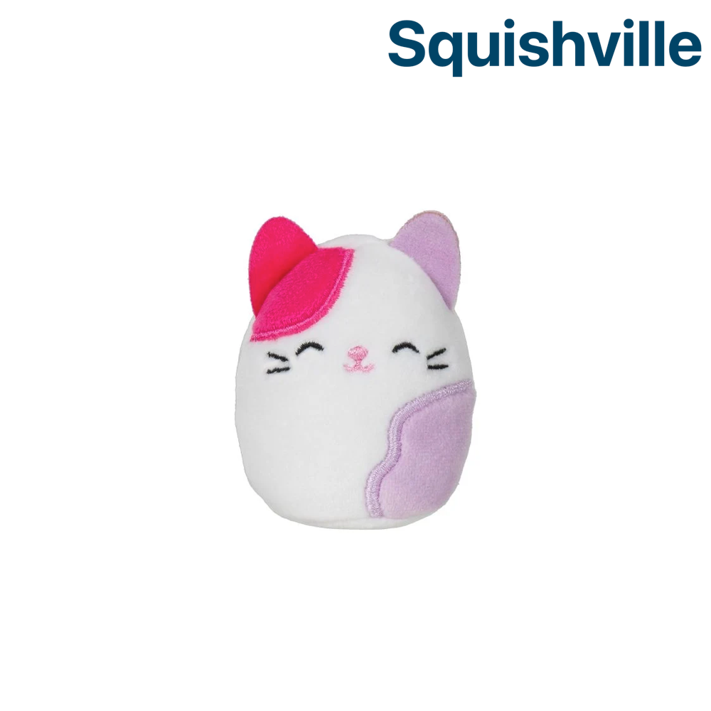 Pink Calico Cat ~ 2 Individual Squishville by Squishmallows