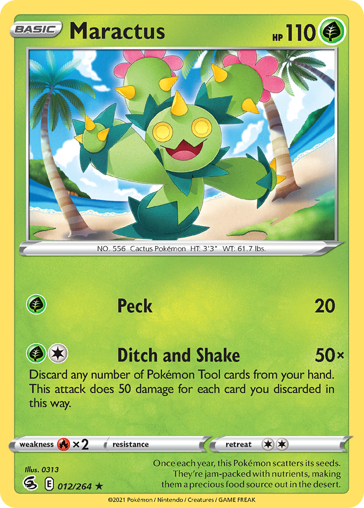 Maractus 12/264 Rare | Fusion Strike | Pokemon Card