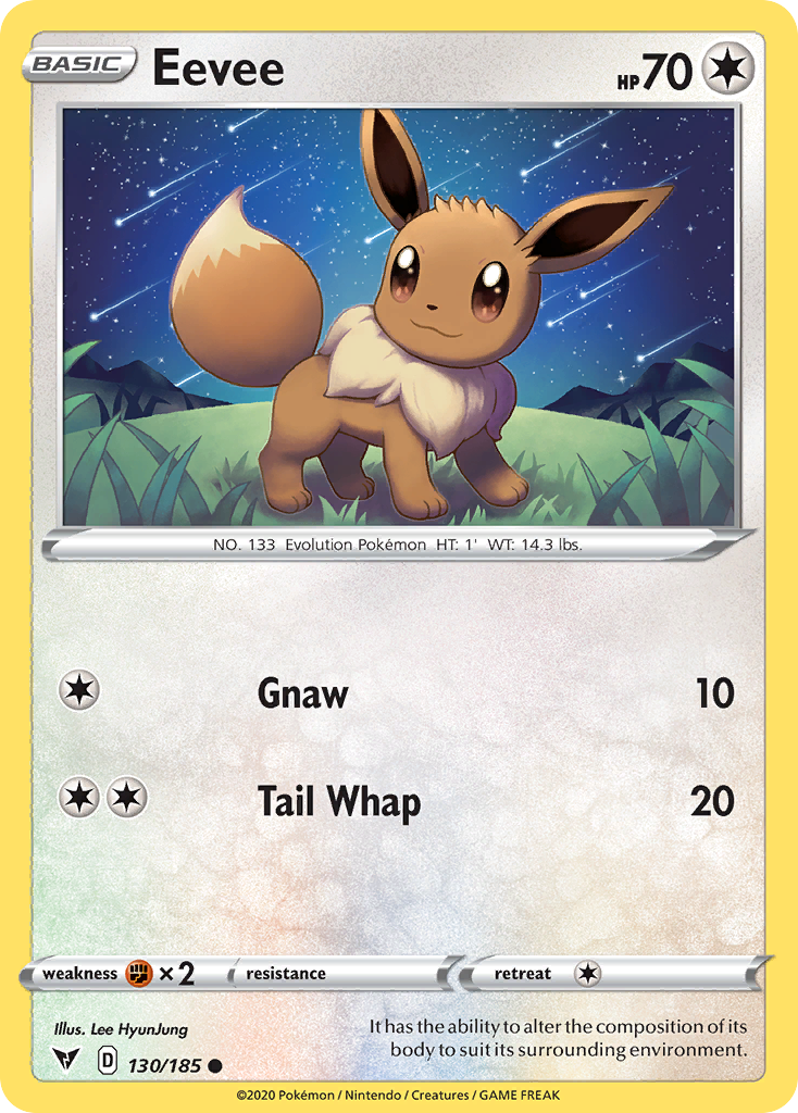 Eevee 130/185 Common | Vivid Voltage | Pokemon Card