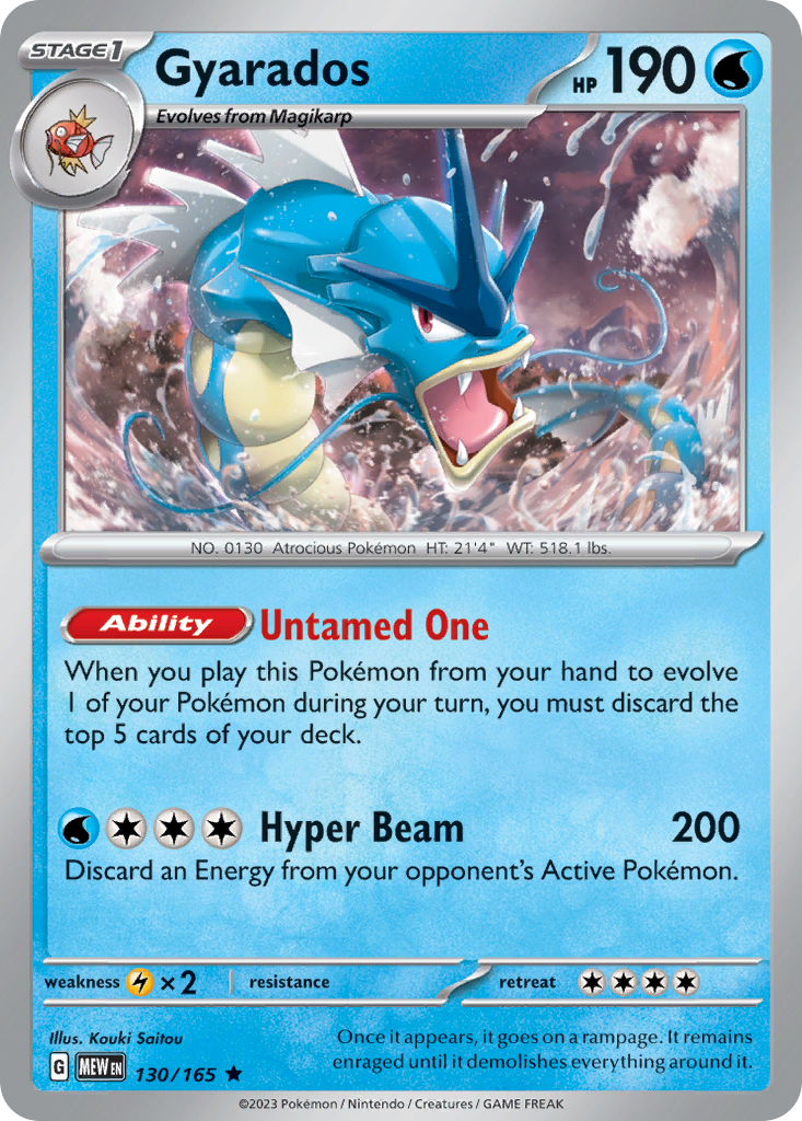 holographic gyarados card value Misty's Holo 1st Edition - Gym Challenge Pokmon 13/132 Celebrate the incredible history of the TCG hobby by adding this Gyarados ex 2023 Pokemon Scarlet Shiny Gyarados VMAX Pokemon Card