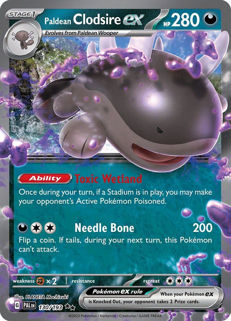 Paldean Clodsire ex 130/193 Double Rare | Paldea Evolved