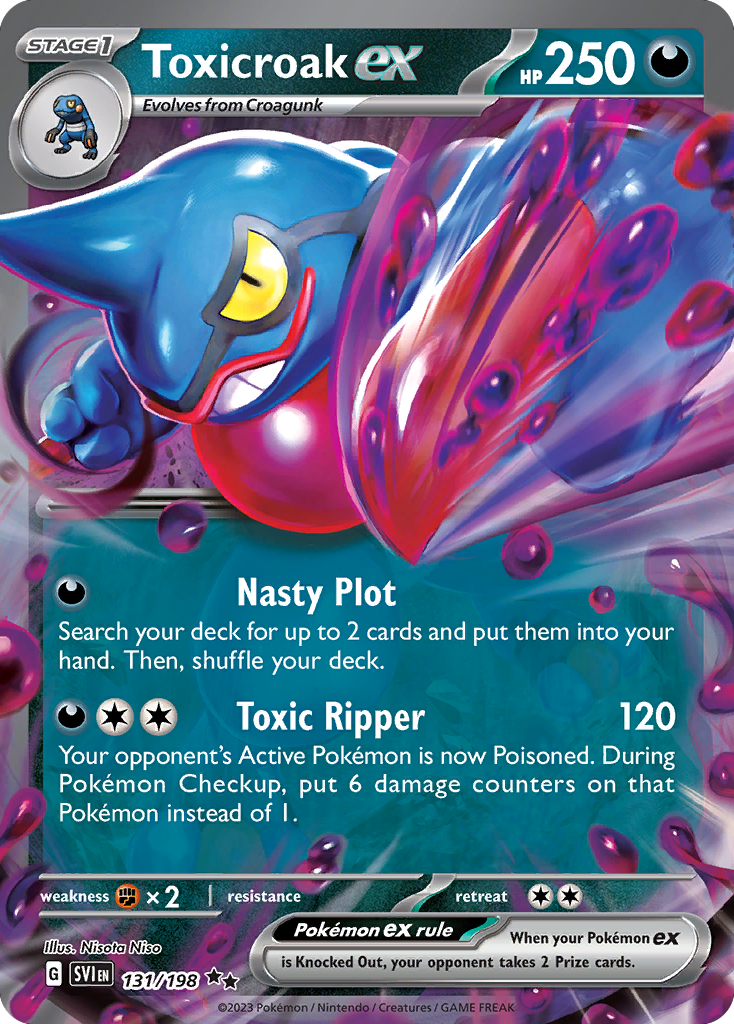Toxicroak ex 131/198 Double Rare | Scarlet & Violet | Pokemon Card 
