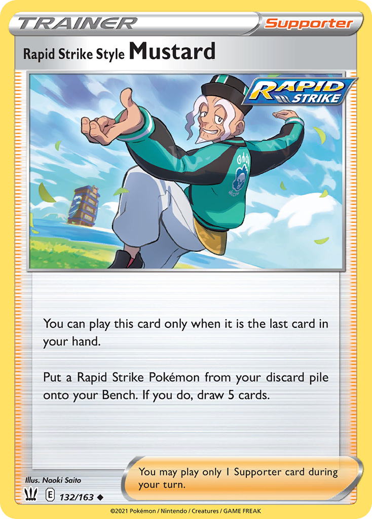 Rapid Strike Style Mustard 132/163 Uncommon | Battle Styles | Pokemon Card