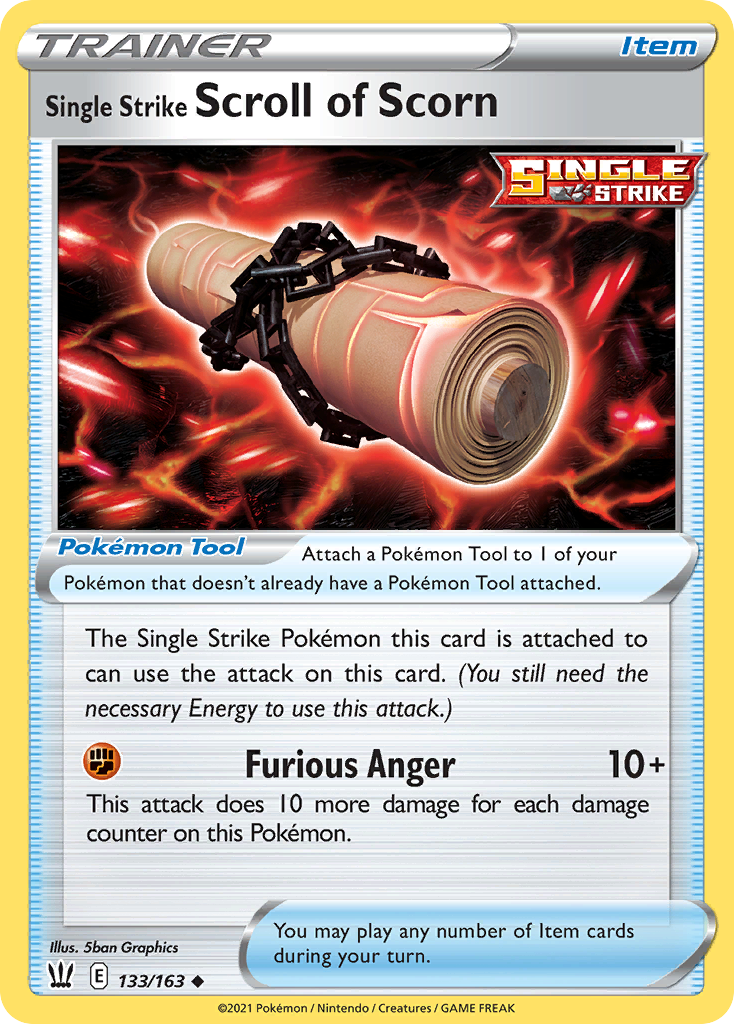 Single Strike Scroll of Scorn 133/163 Uncommon | Battle Styles | Pokemon Card