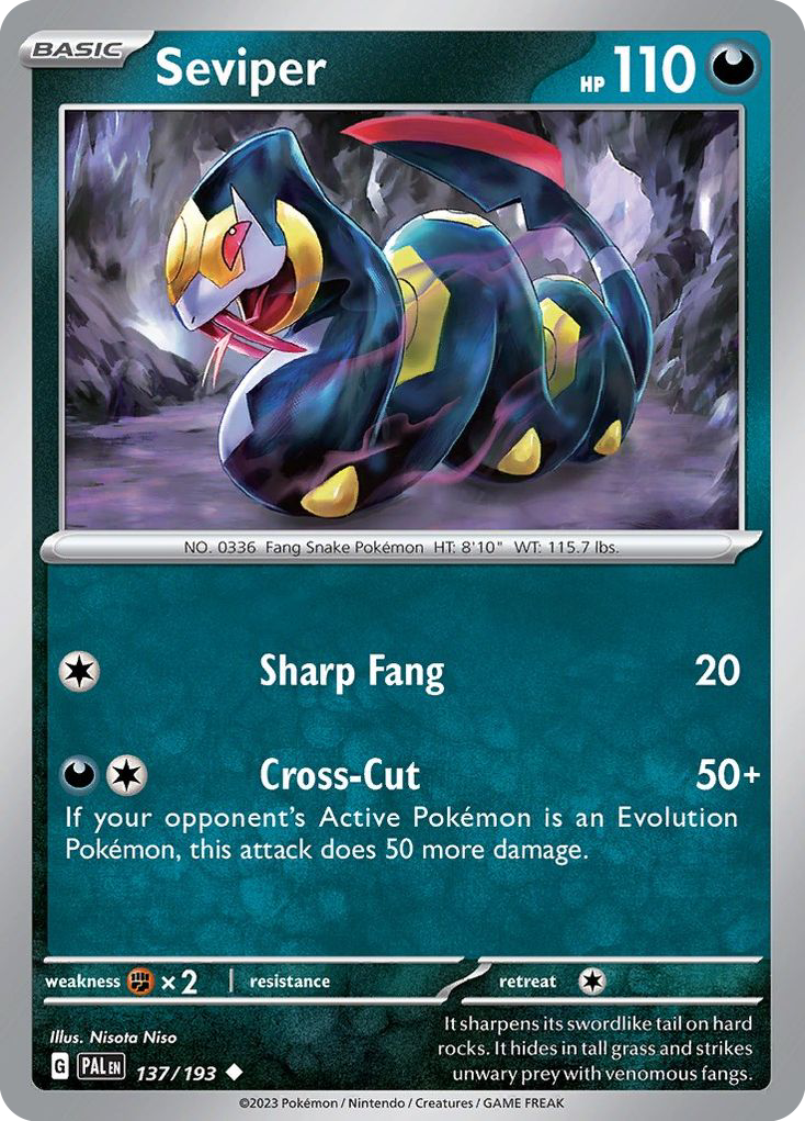 Seviper 137/193 Uncommon | Paldea Evolved | Pokemon Card