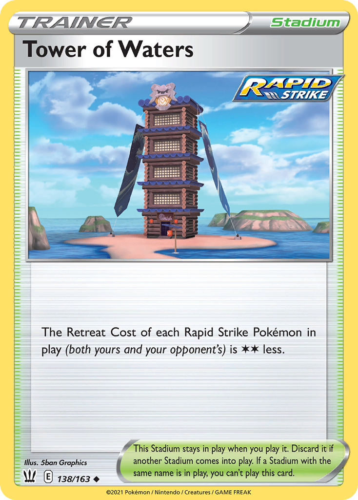 Tower of Waters 138/163 Uncommon | Battle Styles | Pokemon Card