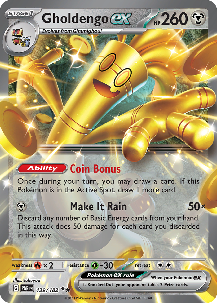 Gholdengo ex 139/182 Double Rare | Paradox Rift | Pokemon Card