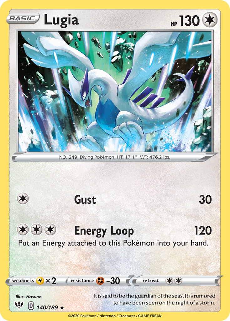 Lugia 140/189 Rare | Darkness Ablaze | Pokemon Card