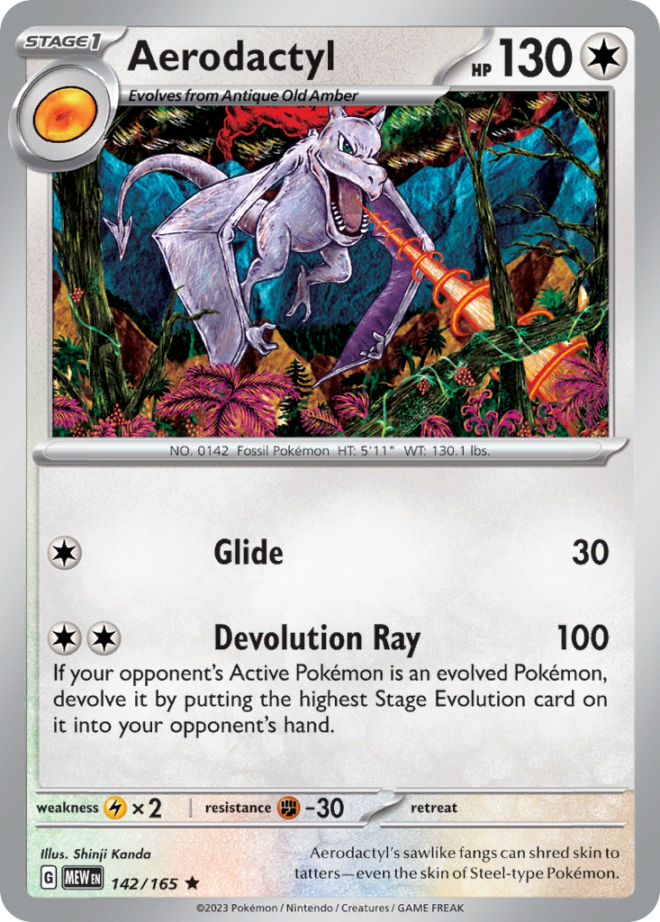 Buy Aerodactyl 142/165 Rare | 151 | Pokemon Card NZ Brickheads Collectables Buy Aerodactyl 142/165 Rare | 151 | Pokemon Card NZ Brickheads Collectables
