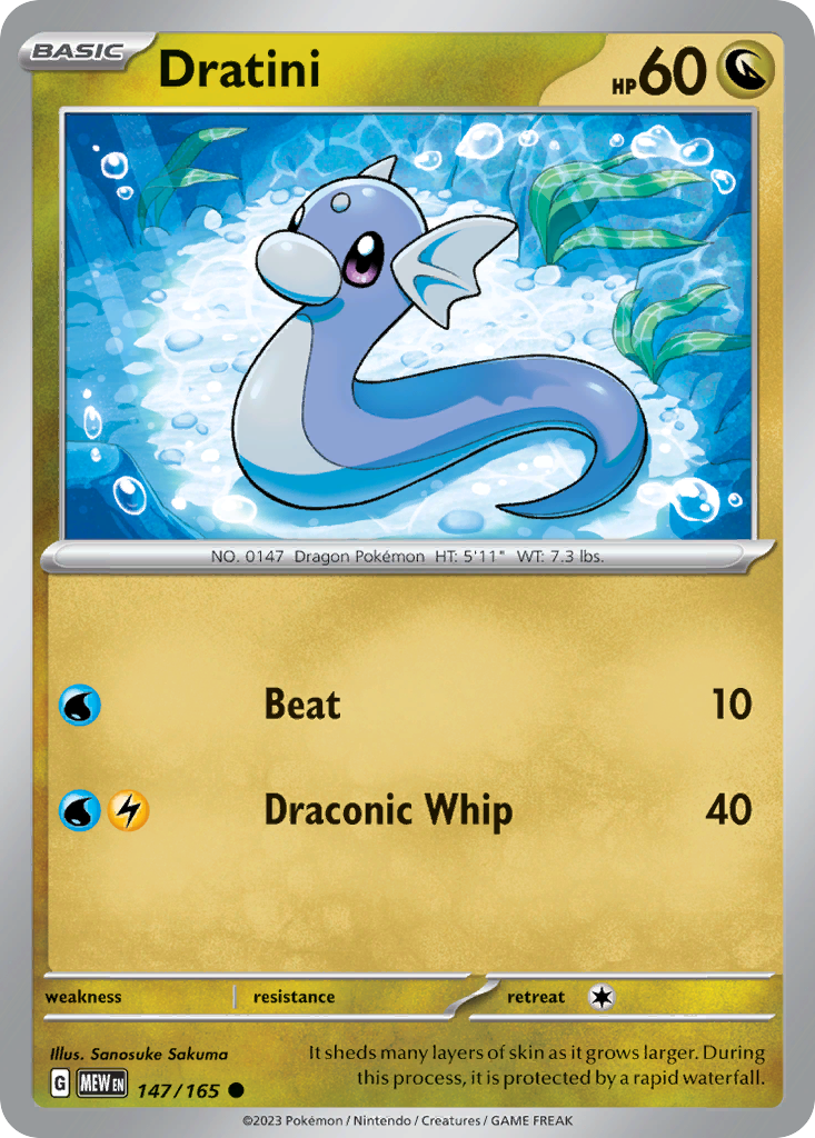 Buy Dratini 147/165 Common | 151 | Pokemon Card Australia Brickheads Collectables Buy Dratini 147/165 Common | 151 | Pokemon Card Australia Brickheads Collectables