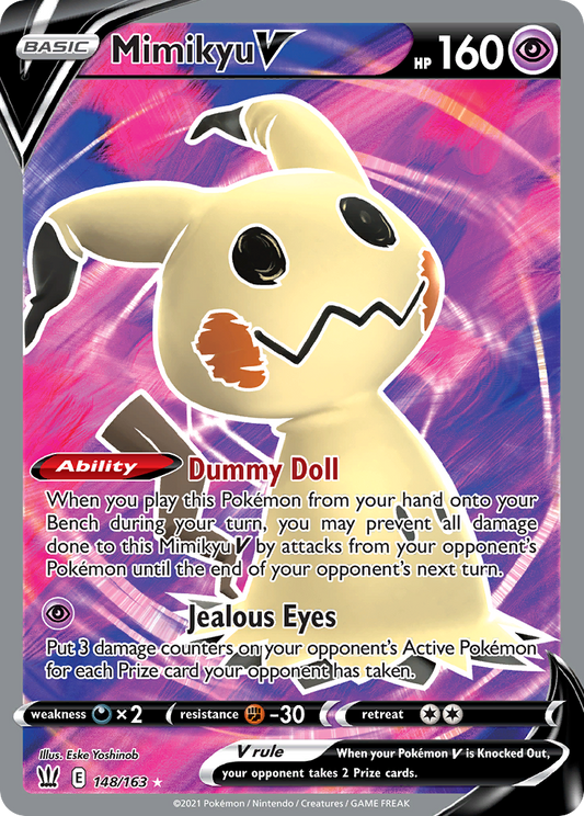 Mimikyu V 148/163 Rare Ultra | Battle Styles | Pokemon Card