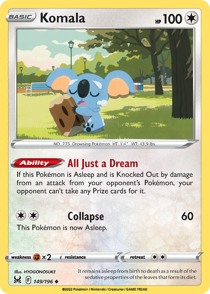 Komala 149/196 Uncommon | Lost Origin | Pokemon Card
