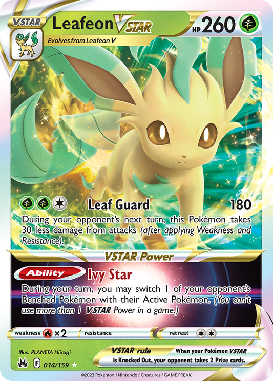 Leafeon VSTAR 14/159 Rare Holo VSTAR | Crown Zenith | Pokemon Card