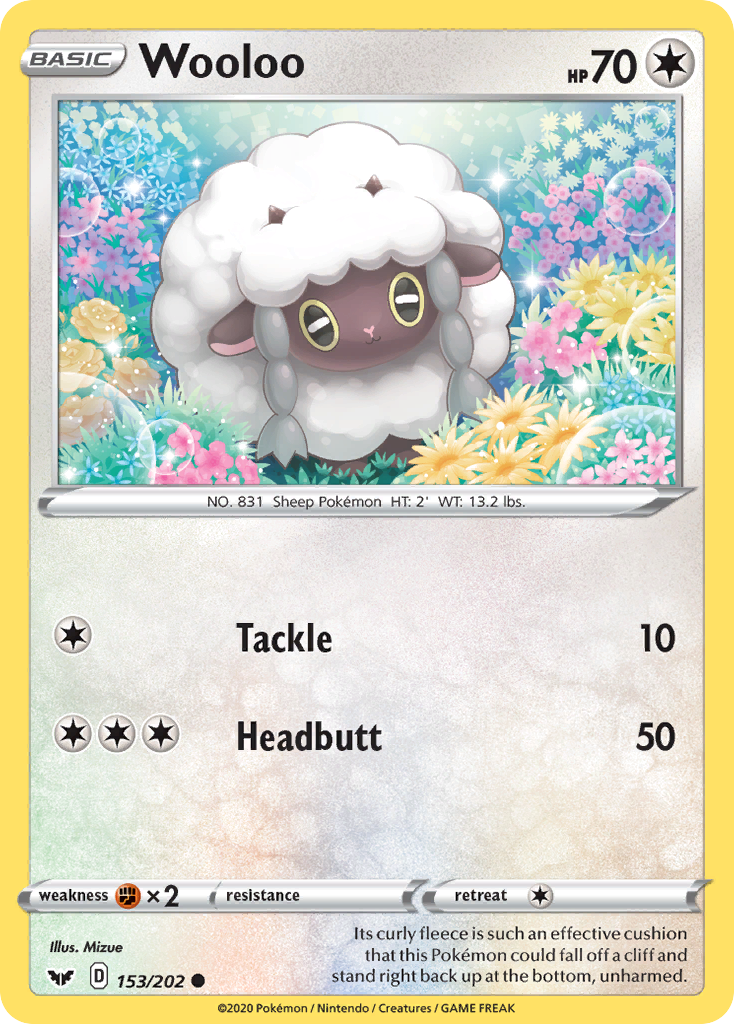 Wooloo 153/202 Common | Sword & Shield | Pokemon Card