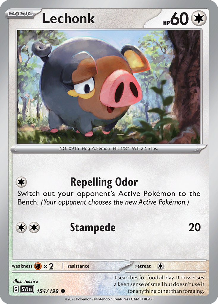 Lechonk 154/198 Common | Scarlet & Violet | Pokemon Card