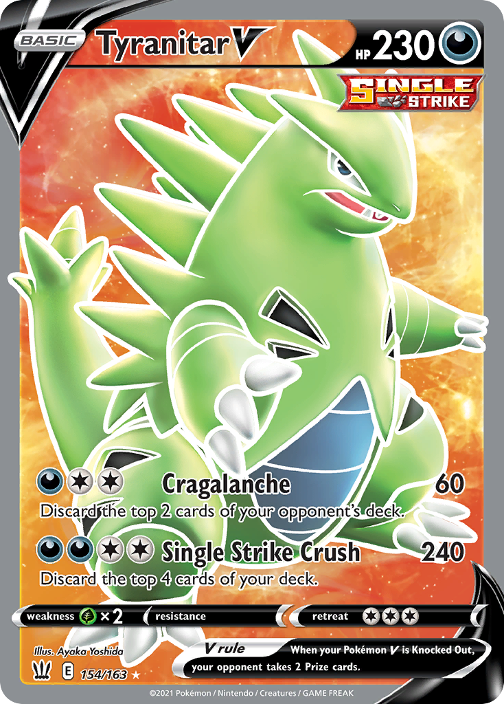 Tyranitar V 154/163 Rare Ultra | Battle Styles | Pokemon Card