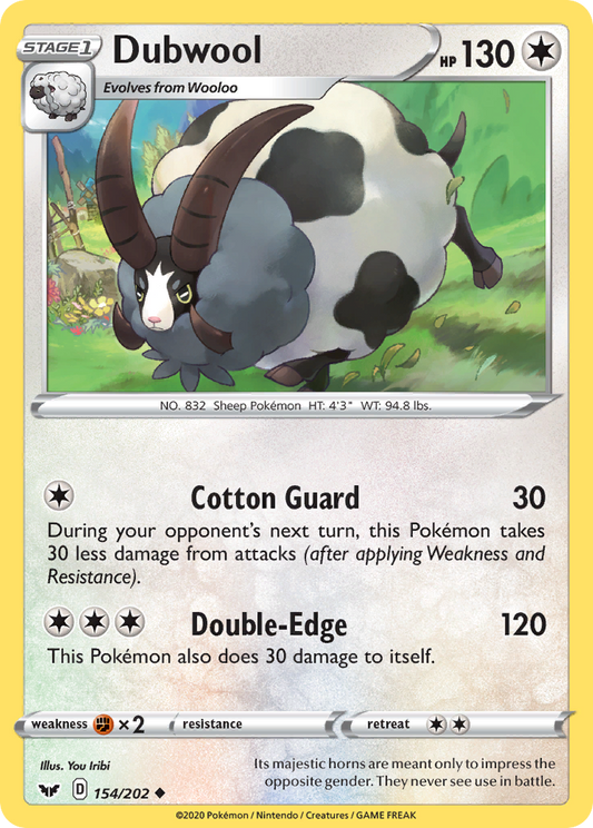 Dubwool 154/202 Uncommon | Sword & Shield | Pokemon Card