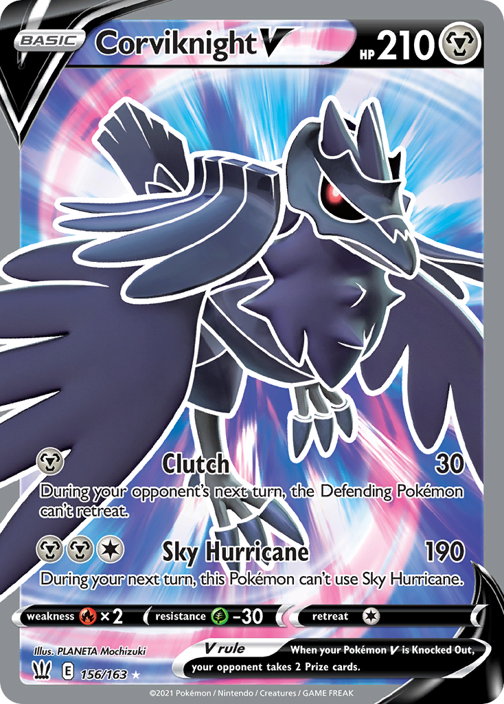 Corviknight V 156/163 Rare Ultra | Battle Styles | Pokemon Card