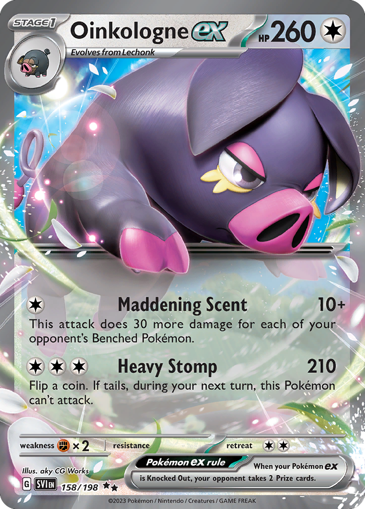 Oinkologne ex 158/198 Double Rare | Scarlet & Violet | Pokemon Card