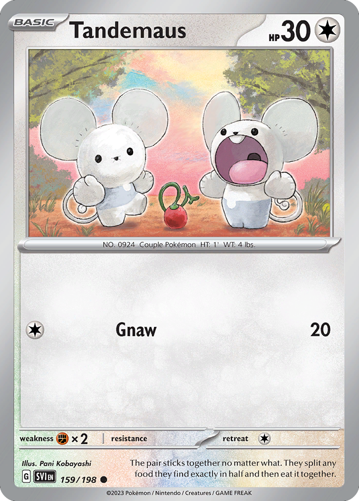 Tandemaus 159/198 Common | Scarlet & Violet | Pokemon Card