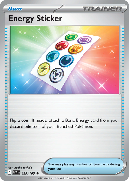 Energy Sticker 159/165 Uncommon | 151 | Pokemon Card