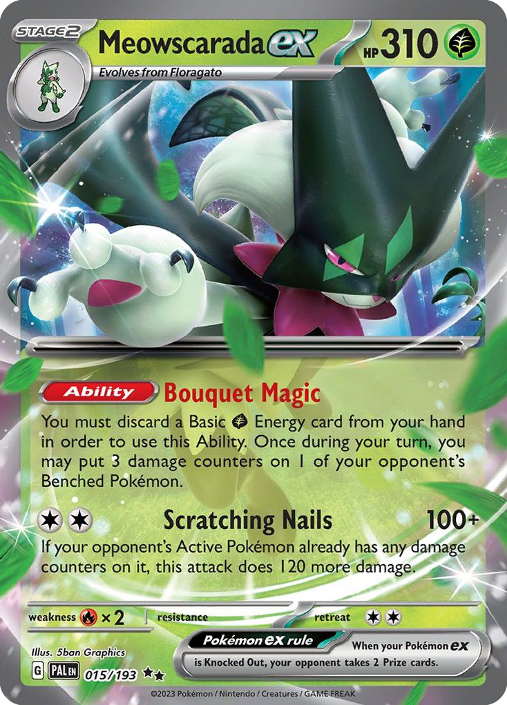 Meowscarada ex 15/193 Double Rare | Paldea Evolved | Pokemon Card