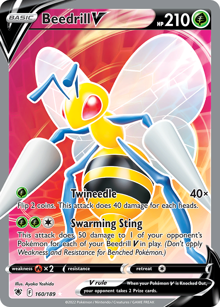 Beedrill V 160/189 Rare Ultra | Astral Radiance | Pokemon Card