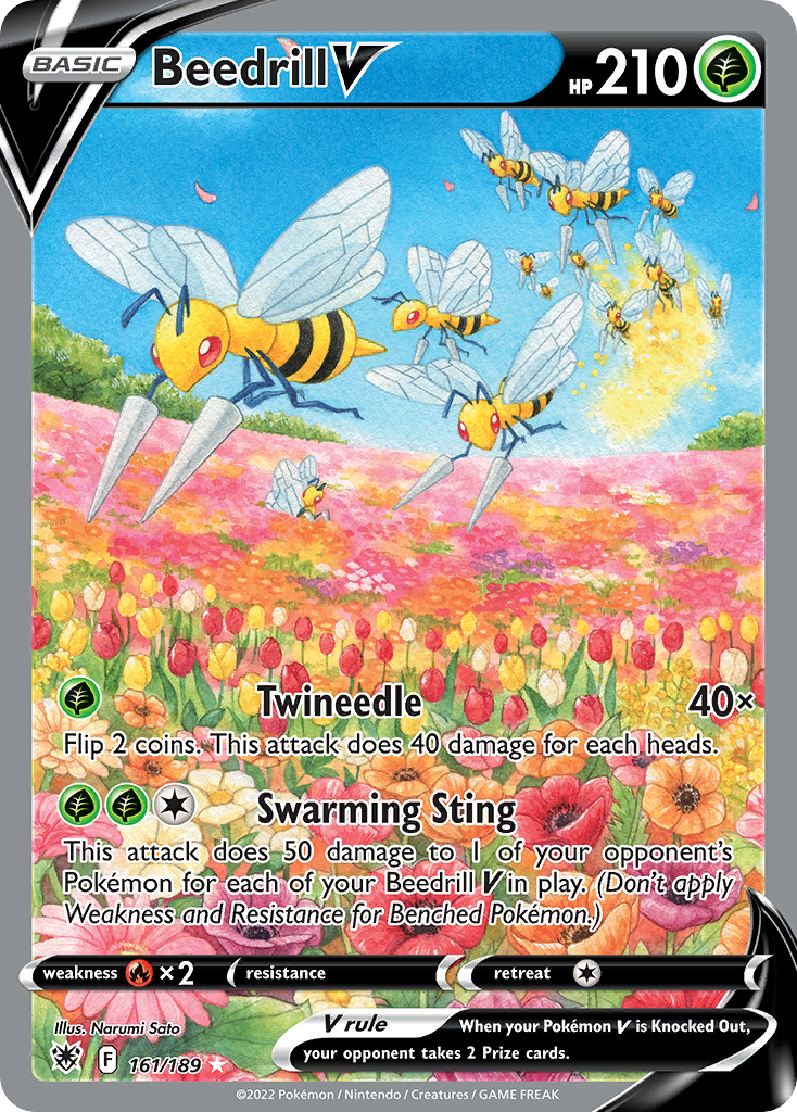 Beedrill V 161/189 Rare Ultra | Astral Radiance | Pokemon Card