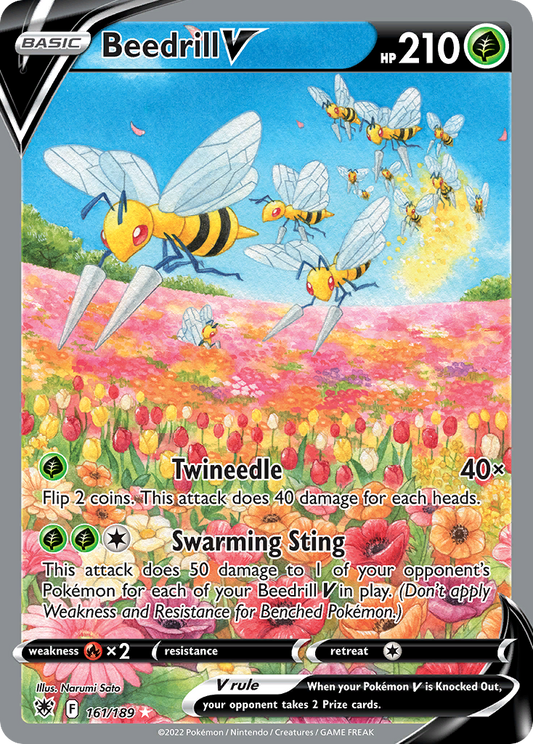 Beedrill V 161/189 Rare Ultra | Astral Radiance | Pokemon Card
