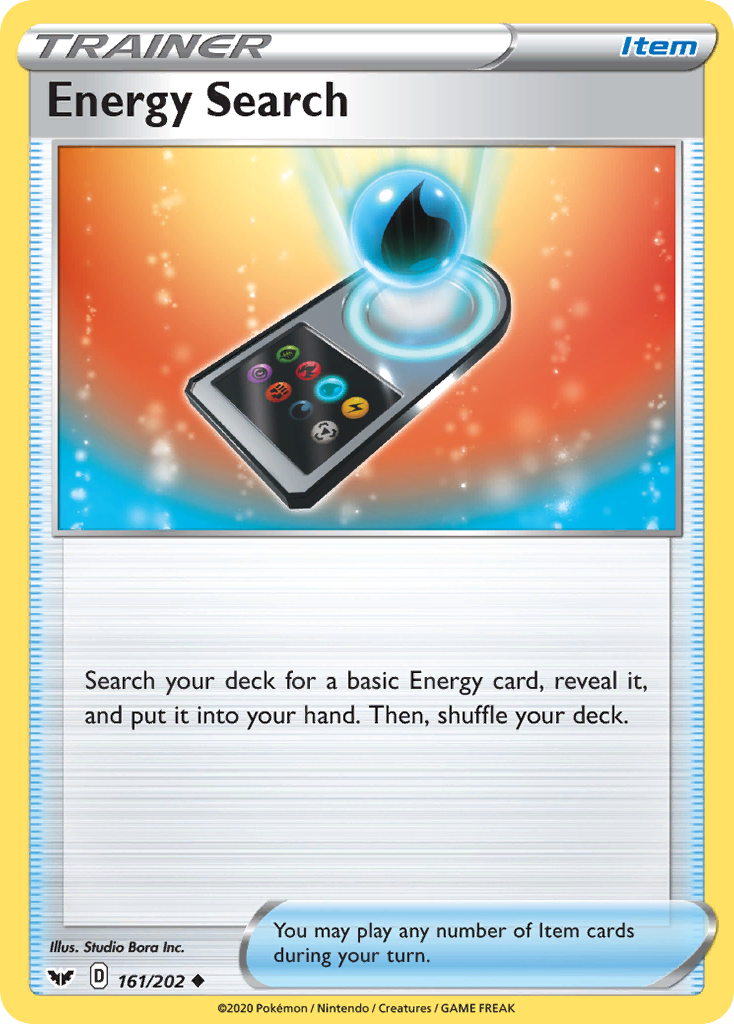 Energy Search 161/202 Uncommon | Sword & Shield | Pokemon Card