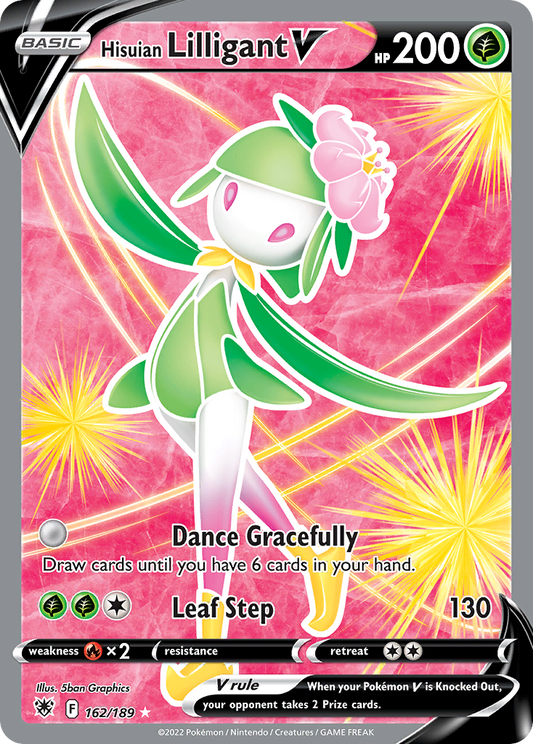 Hisuian Lilligant V 162/189 Rare Ultra | Astral Radiance | Pokemon Card