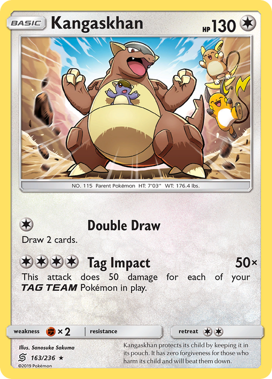 Kangaskhan 163/236 Rare Holo | Unified Minds | Pokemon Card