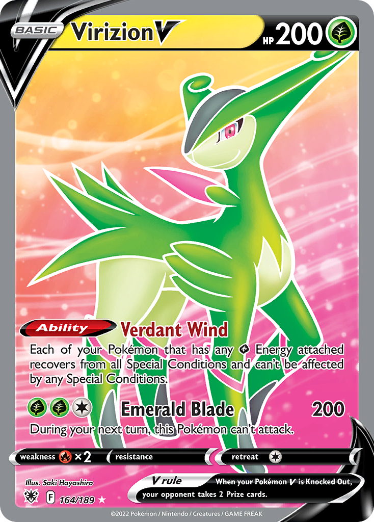 Virizion V 164/189 Rare Ultra | Astral Radiance | Pokemon Card