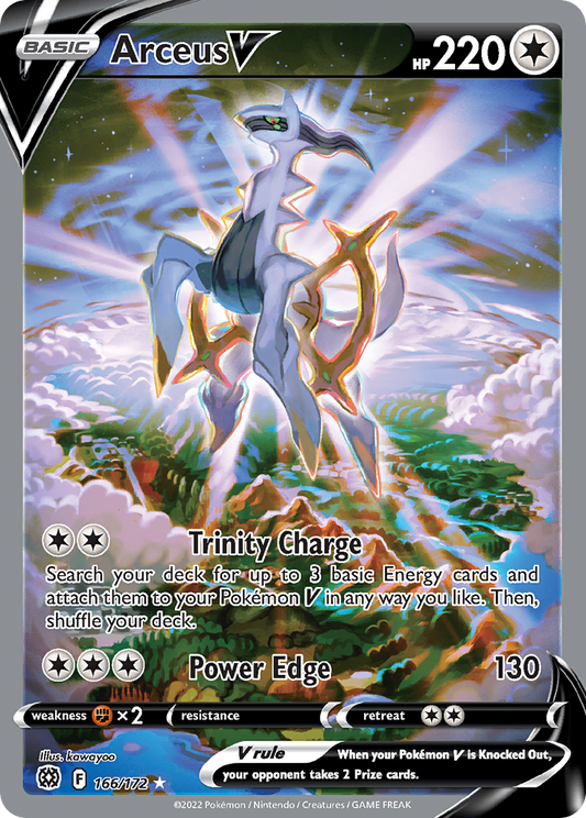 Arceus V 166/172 Rare Ultra | Brilliant Stars | Pokemon Card