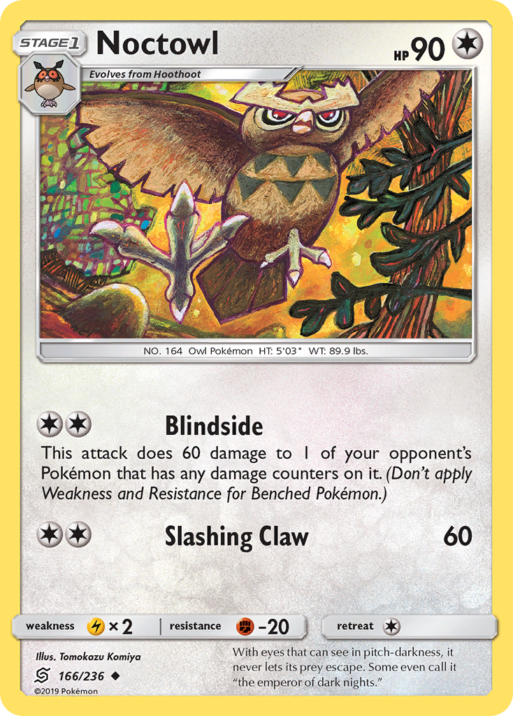 Noctowl 166/236 Uncommon | Unified Minds | Pokemon Card