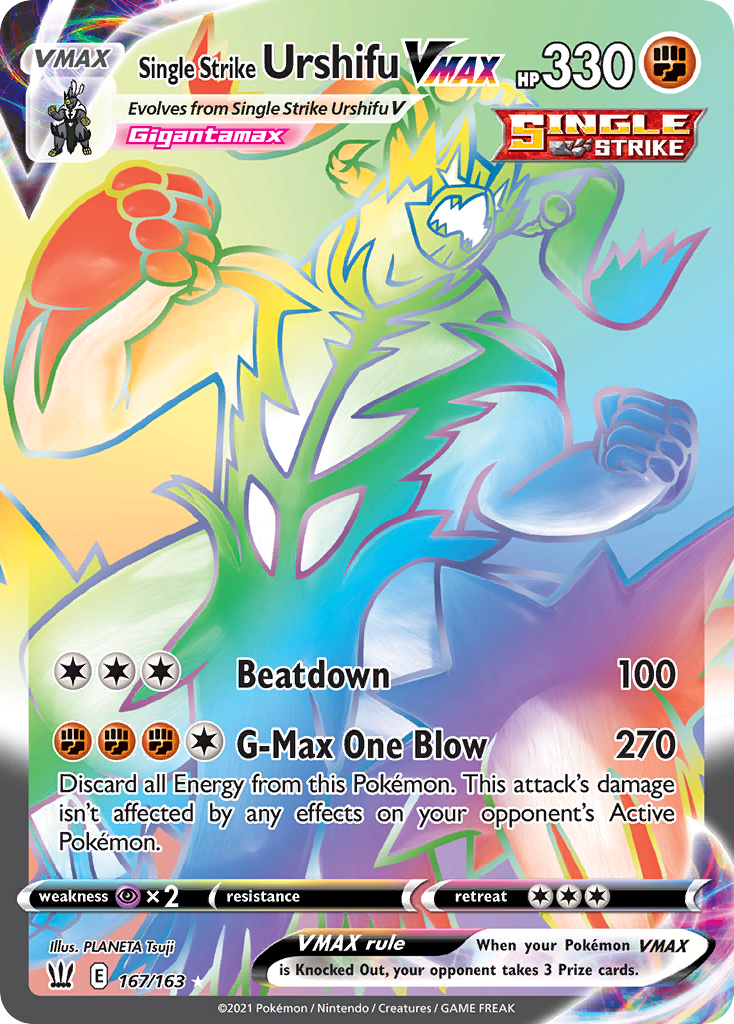 Single Strike Urshifu VMAX 167/163 Rare Rainbow | Battle Styles | Pokemon Card