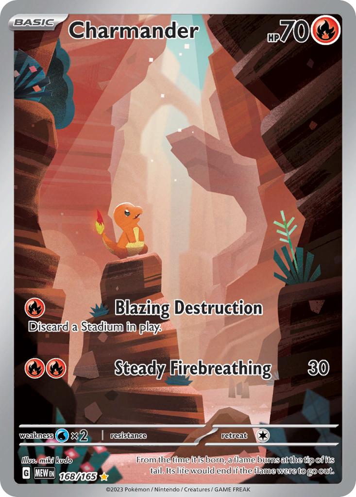 Charmander 168/165 Illustration Rare | 151 | Pokemon Card