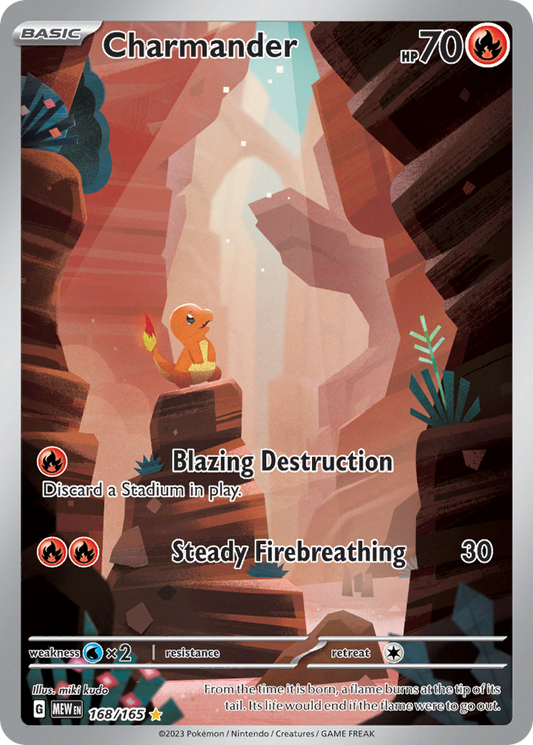 Charmander 168/165 Illustration Rare | 151 | Pokemon Card