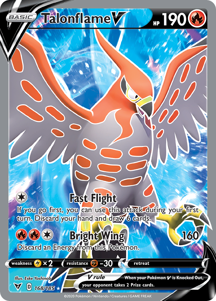 Talonflame V 168/185 Rare Ultra | Vivid Voltage | Pokemon Card