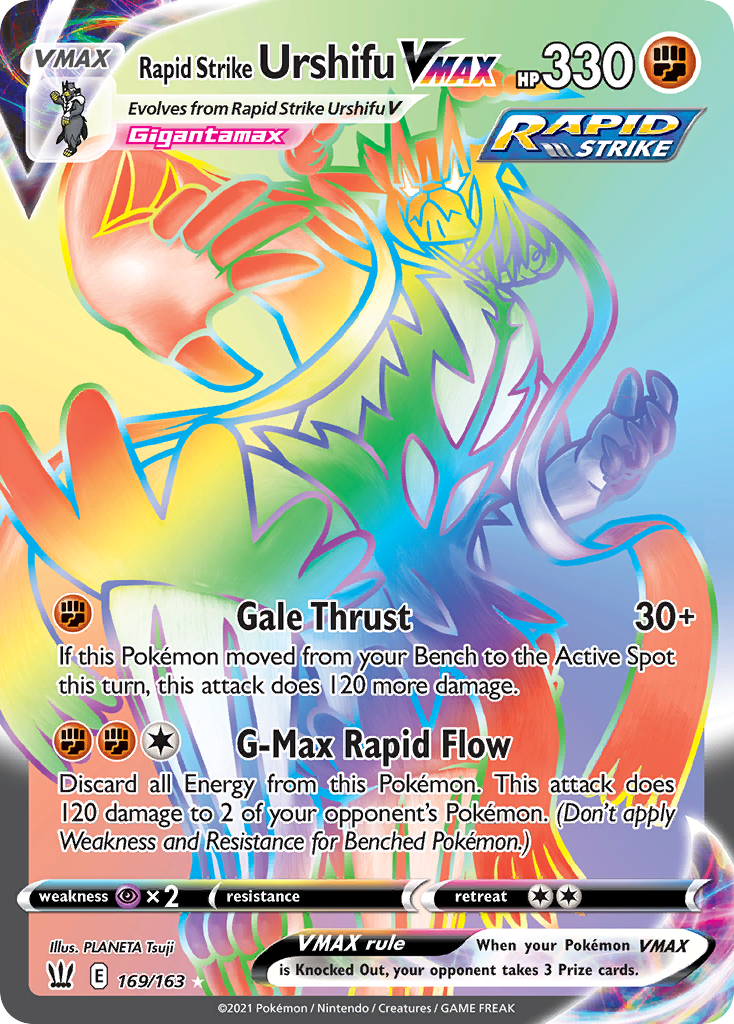 Rapid Strike Urshifu VMAX 169/163 Rare Rainbow | Battle Styles | Pokemon Card