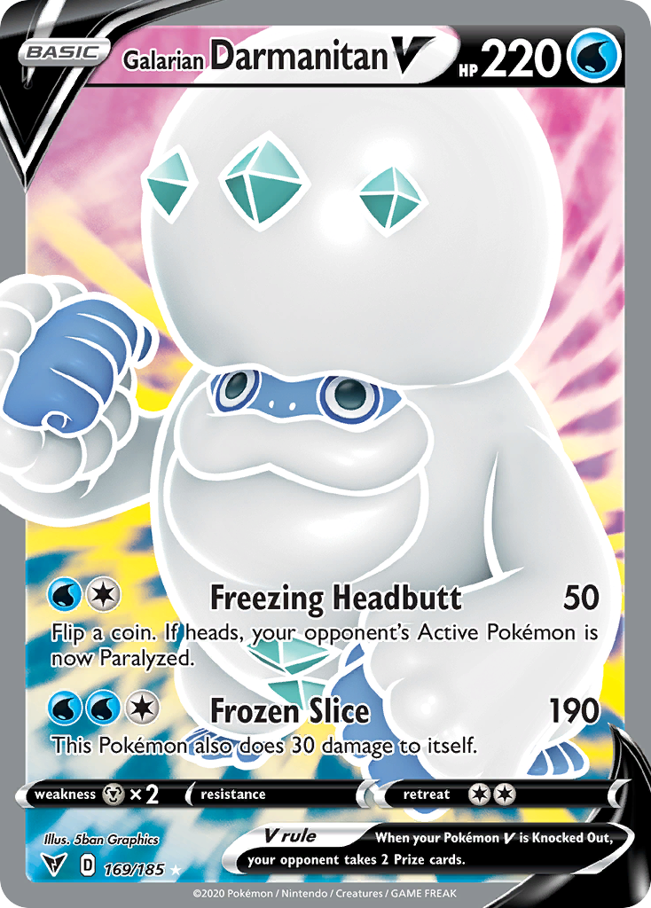 Galarian Darmanitan V 169/185 Rare Ultra | Vivid Voltage | Pokemon Card