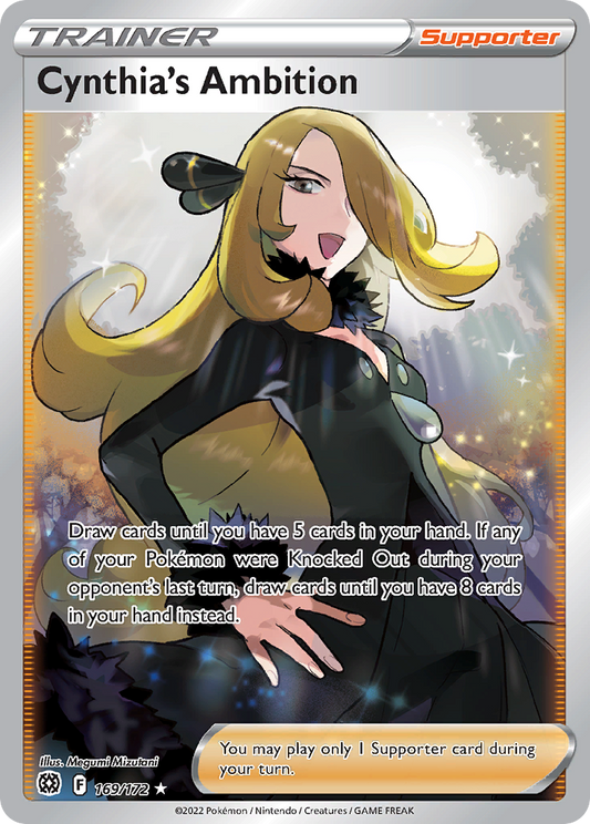Cynthia's Ambition 169/172 Rare Ultra | Brilliant Stars | Pokemon Card