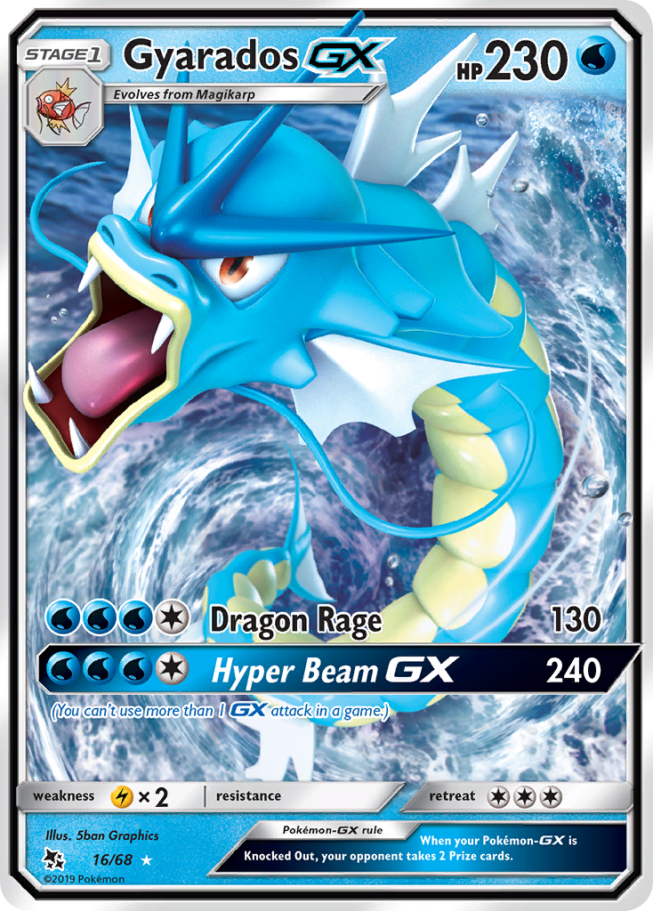 Gyarados-GX 16/68 Rare Holo GX | Hidden Fates | Pokemon Card