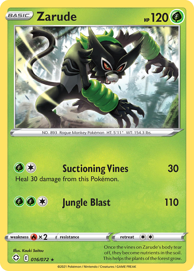 ポケモンカードゲーム zardshop Zarude 16/72 Rare | Shining Fates | Pokemon Card – Brickheads