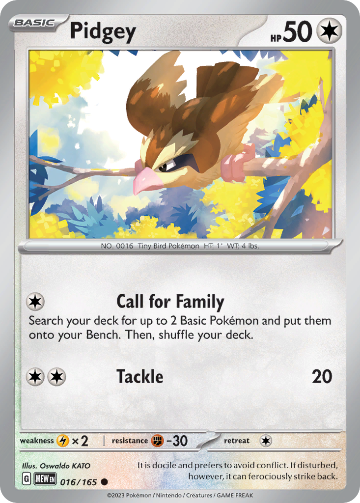 Pidgey 16/165 Common | 151 | Pokemon Card – Brickheads Collectables