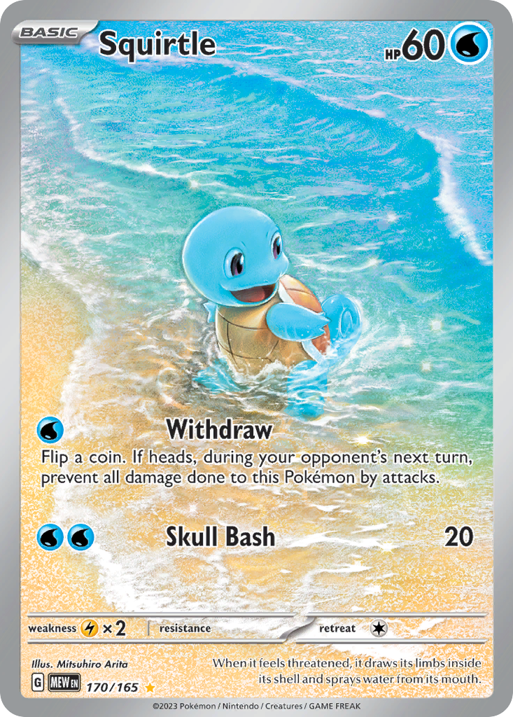 Squirtle 170/165 Illustration Rare | 151 | Pokemon Card