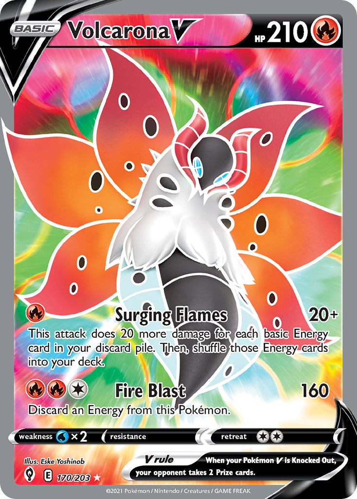 Volcarona V 170/203 Rare Ultra | Evolving Skies | Pokemon Card