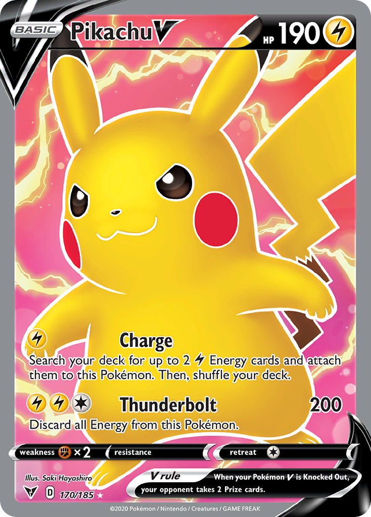 Pikachu V 170/185 Rare Ultra | Vivid Voltage | Pokemon Card