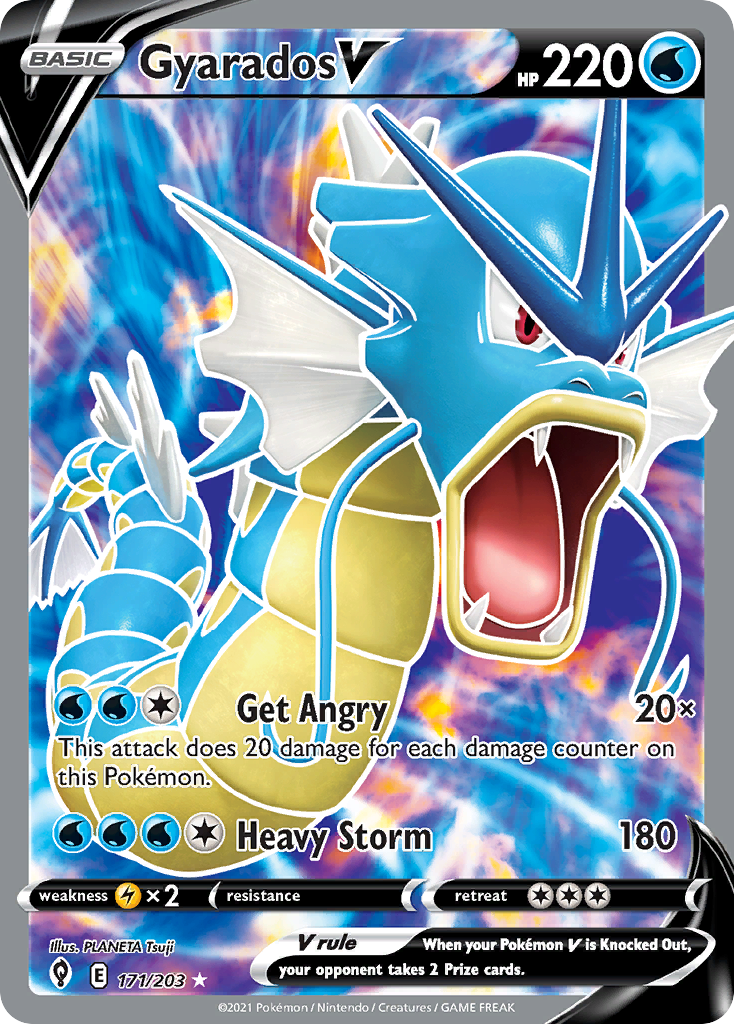 Gyarados V 171/203 Rare Ultra | Evolving Skies | Pokemon Card