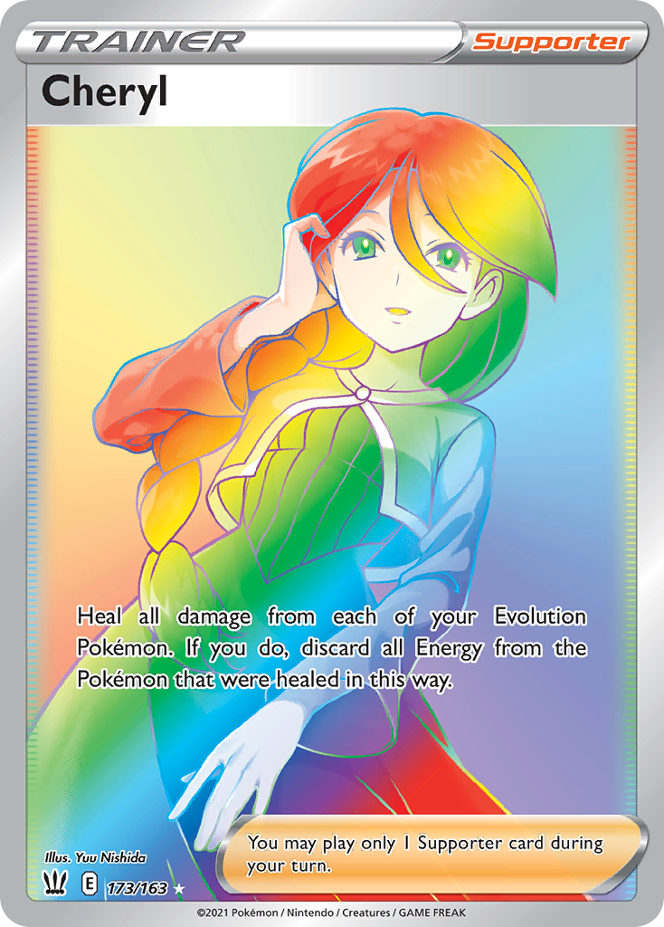 Cheryl 173/163 Rare Rainbow | Battle Styles | Pokemon Card
